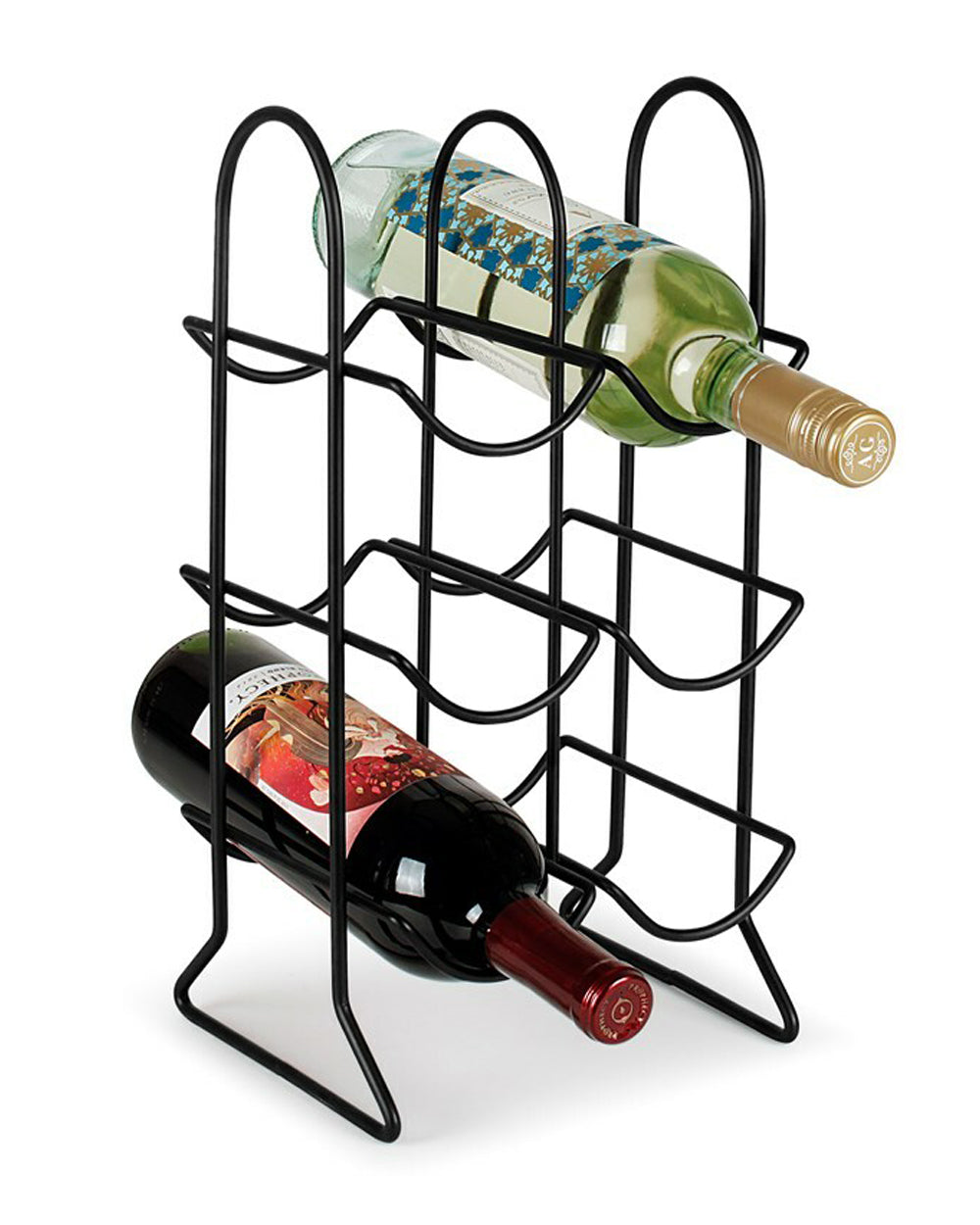 Spectrum Townhouse 6 Bottle Wine Rack Black