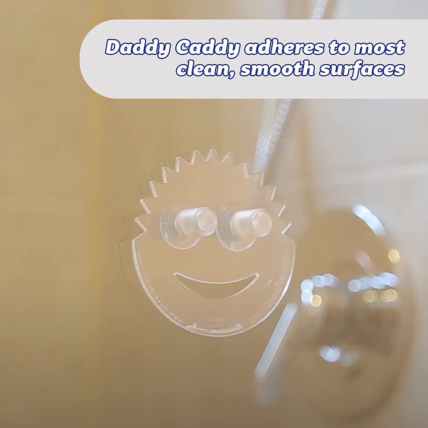 Scrub Daddy Caddy Smiley Face Sponge Holder, With Suction Cups And Smart Storage