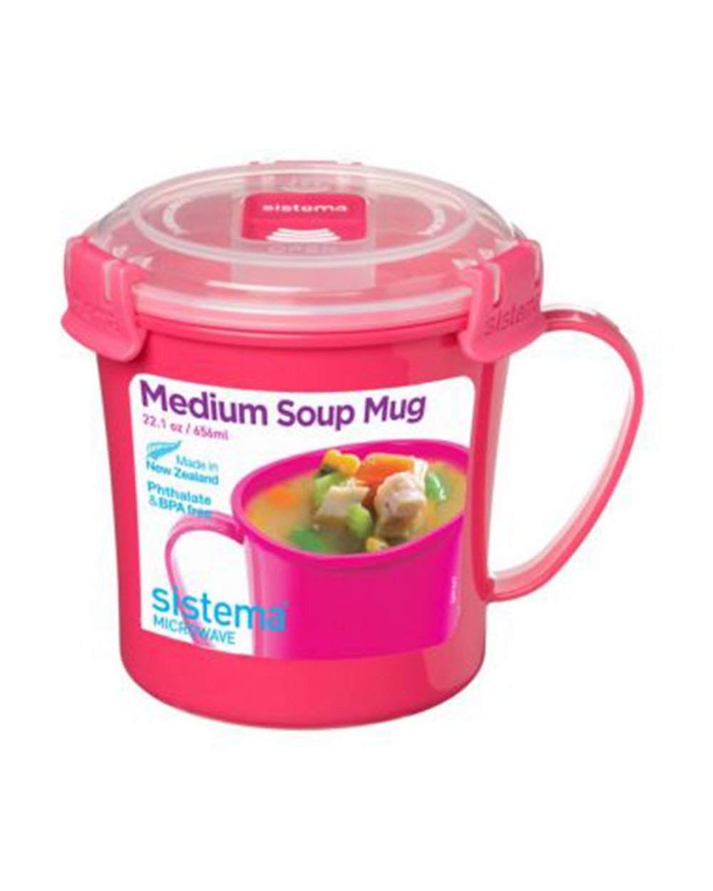 Sistema Medium Soup Mug 656ML Pink