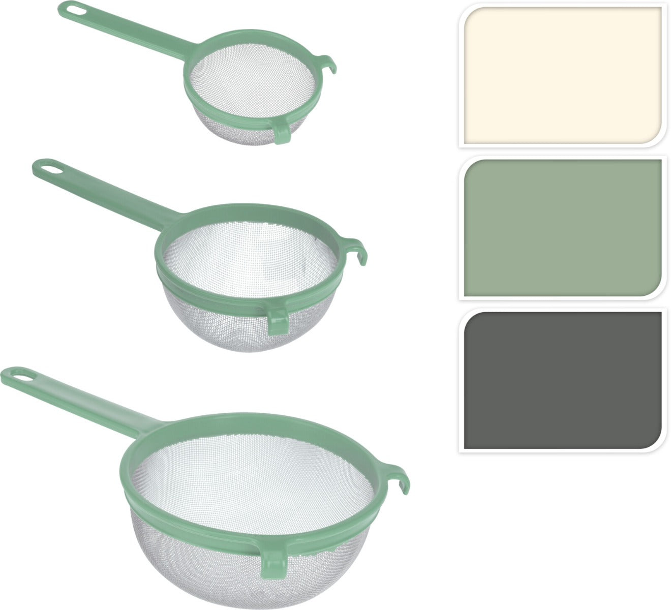 Homesmiths Strainer Set 3 Pieces 3 Assorted Color