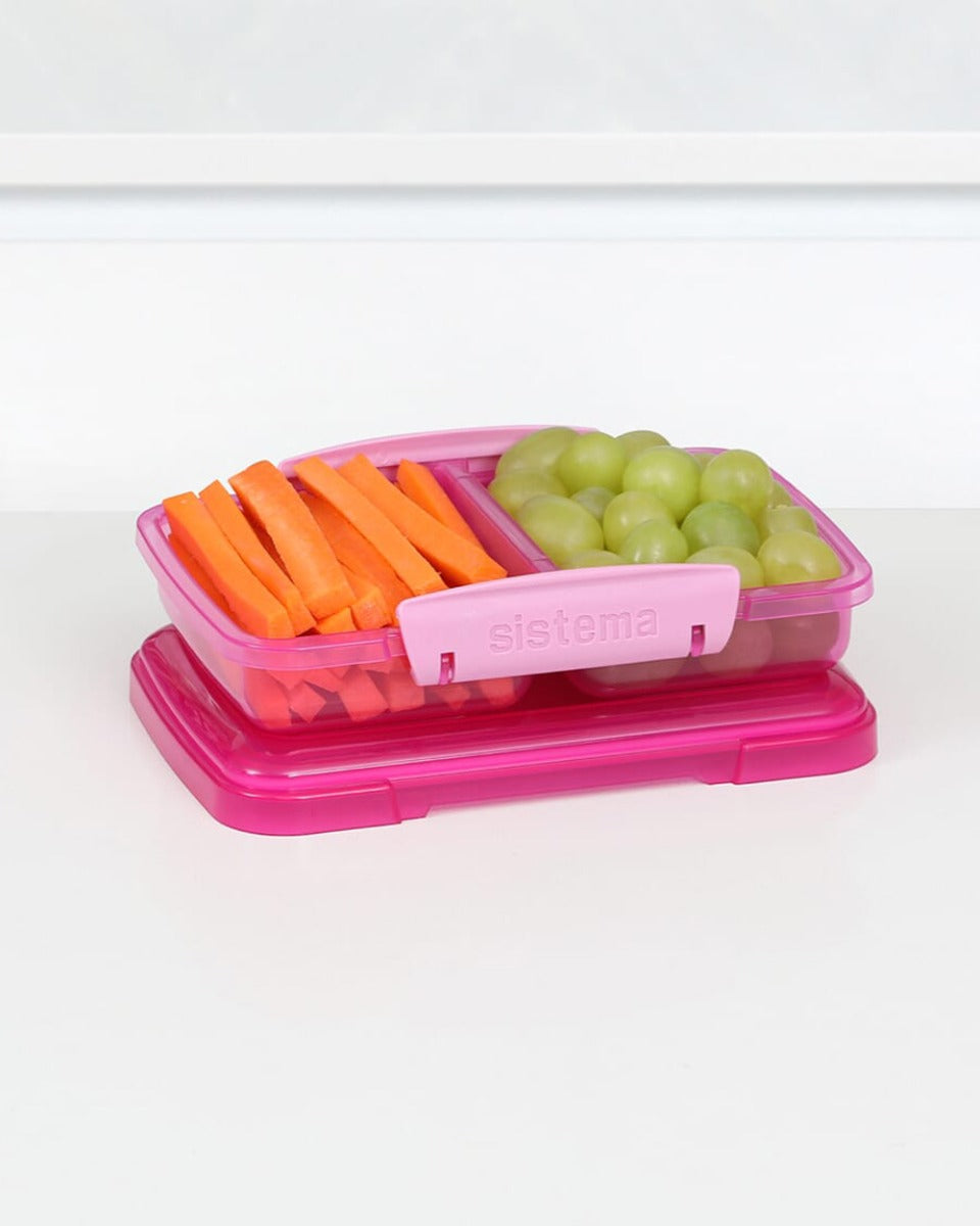 Sistema Small Split Lunch 350ml Pink