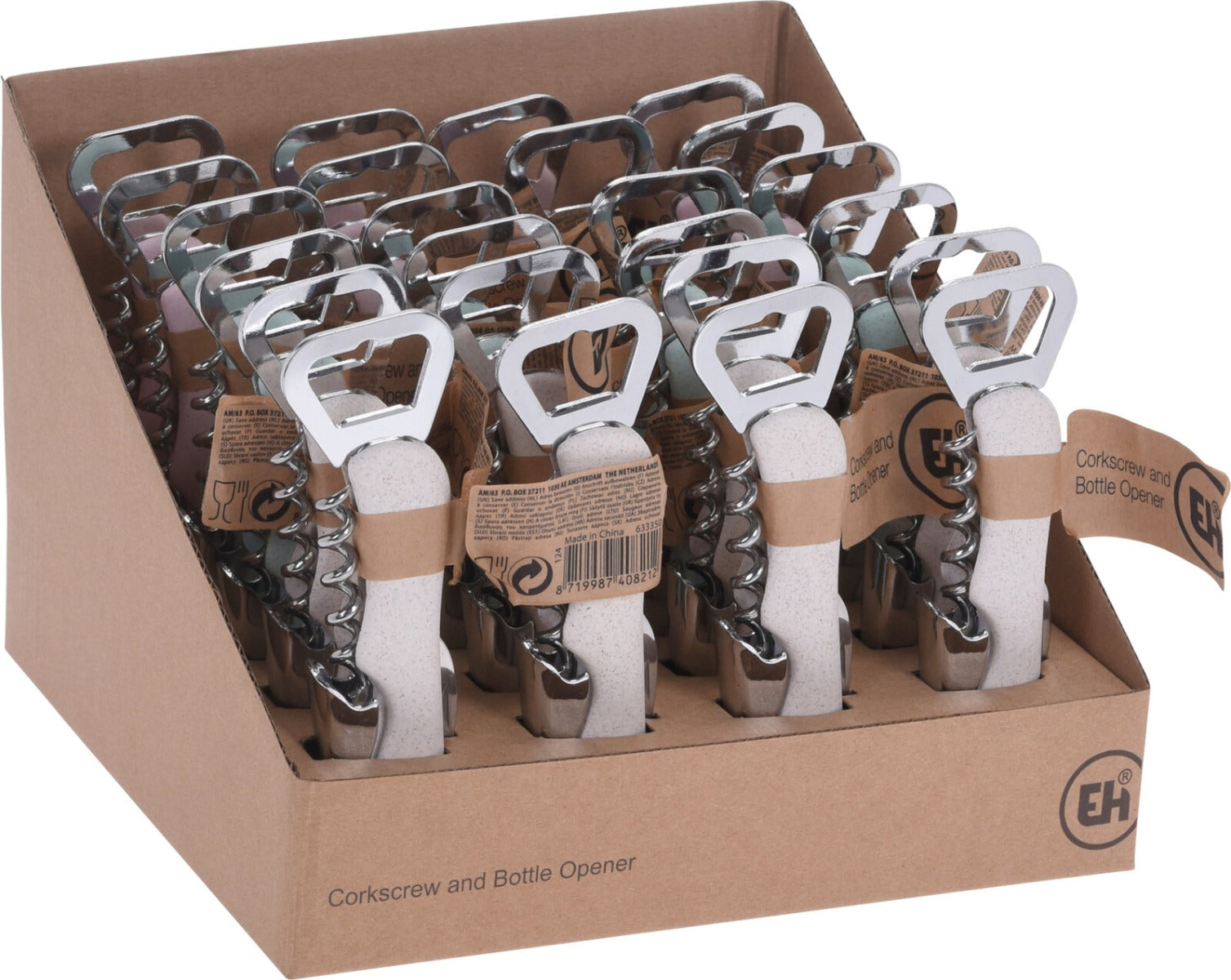 Homesmiths Corkscrew Bottle Opener 3 Assorted
