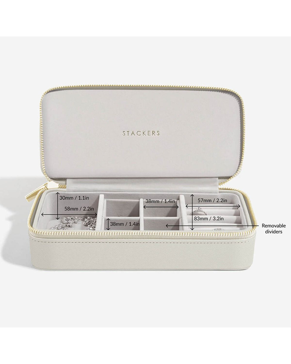 Stackers Large Travel Jewellery Box Oatmeal