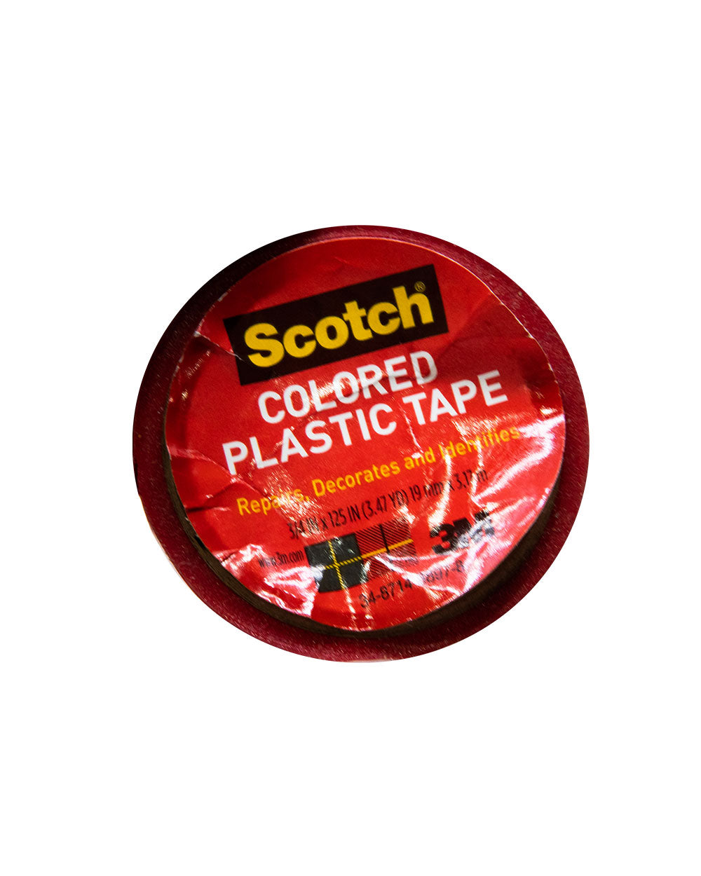 Scotch 3/4x125" Red Plastic Tape