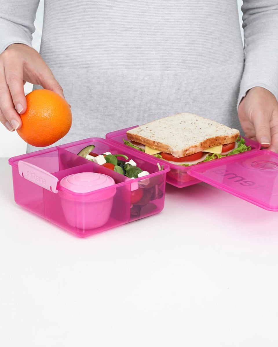 Sistema Lunch Cube Max With Yogurt 2L Pink