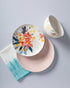 Spice By Tia Mowry Goji Blossom 12 Pieces Dinnerware Set Pink