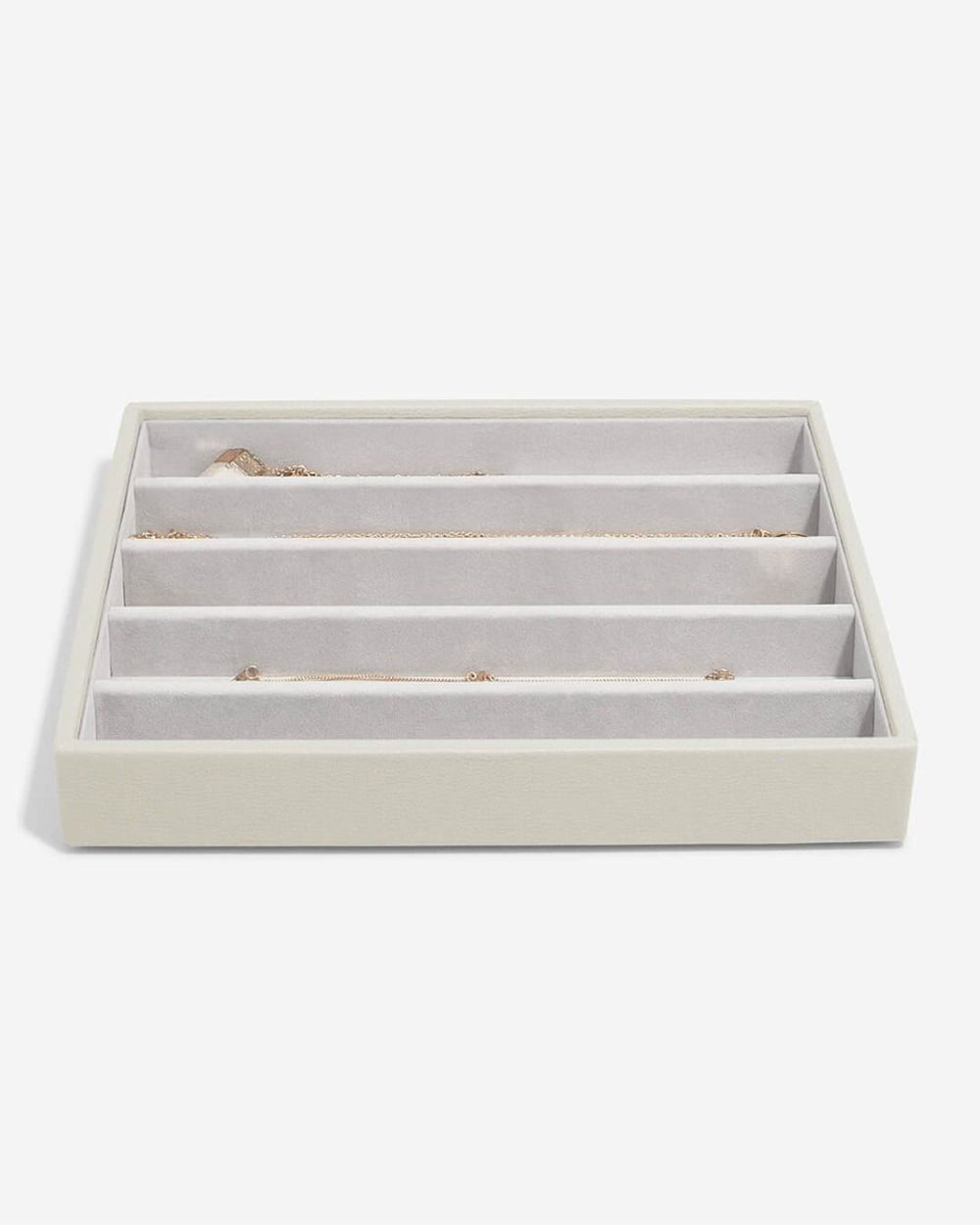 Stackers Classic 5 Compartment Necklace Holder Oatmeal