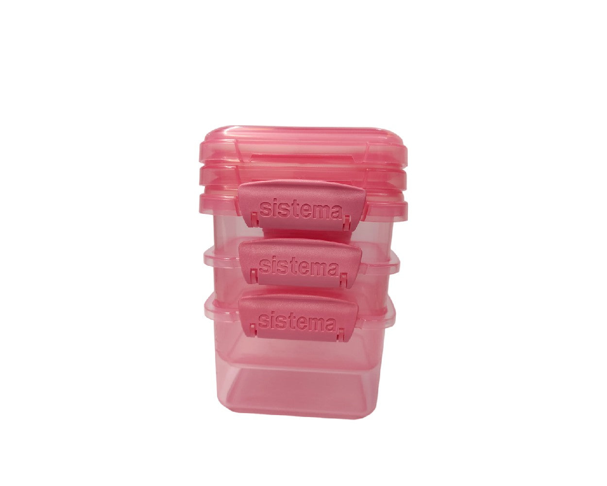 Sistema 400ML Rectangular Lunch Box Pack of 3 Light Orange