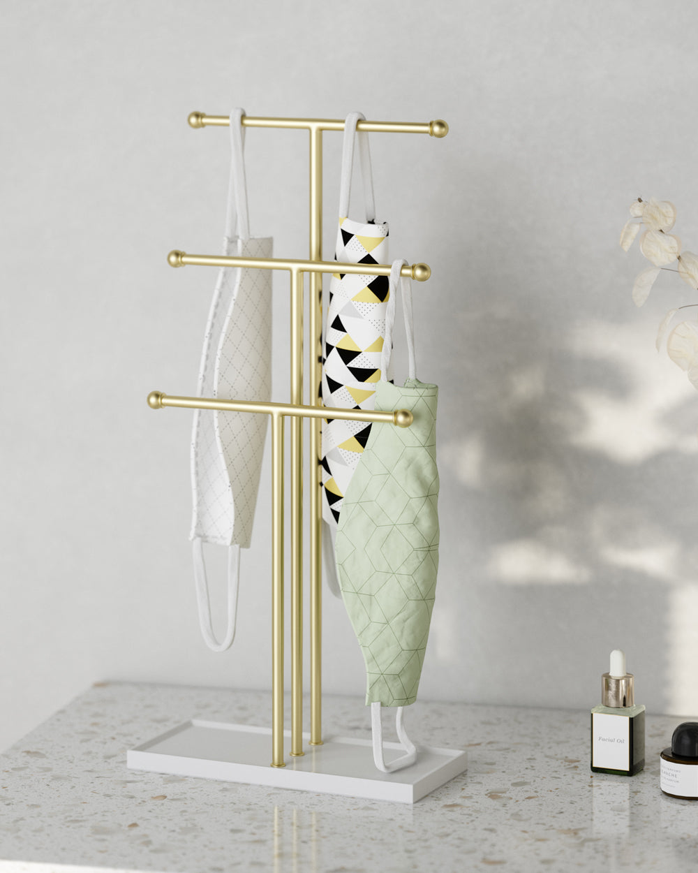 Umbra Trigem Jewelry Stand White Brass