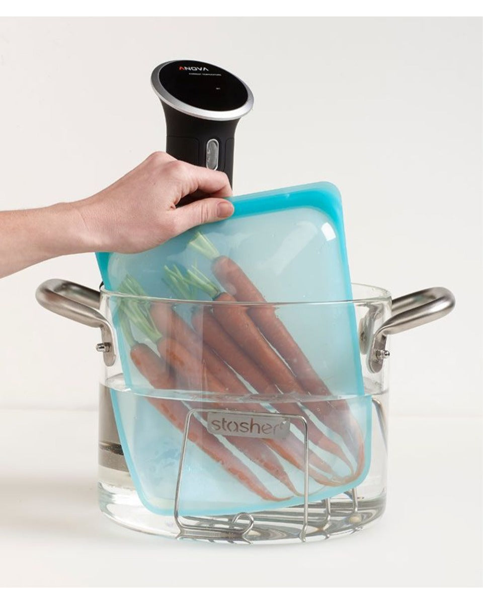 Stasher 1.9 Liter Reusable Silicone Storage Bag Aqua