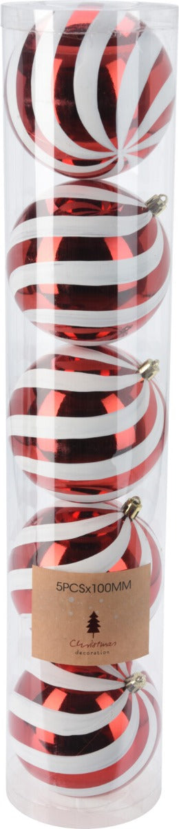 Homesmiths Xmas Ball Set 10 cm 5 Pieces