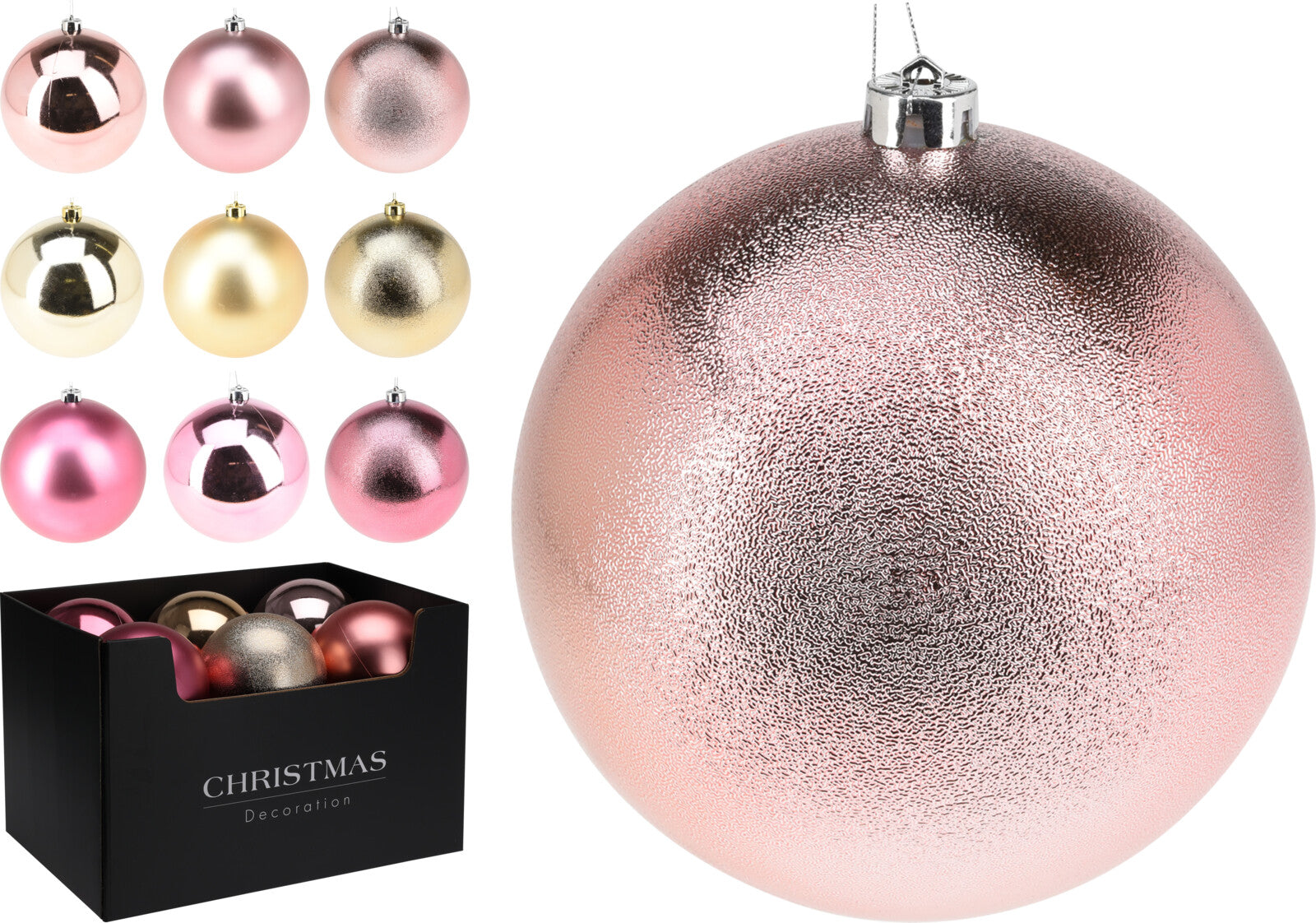 Homesmiths Christmas Ball 140mm Assorted Pack of 1