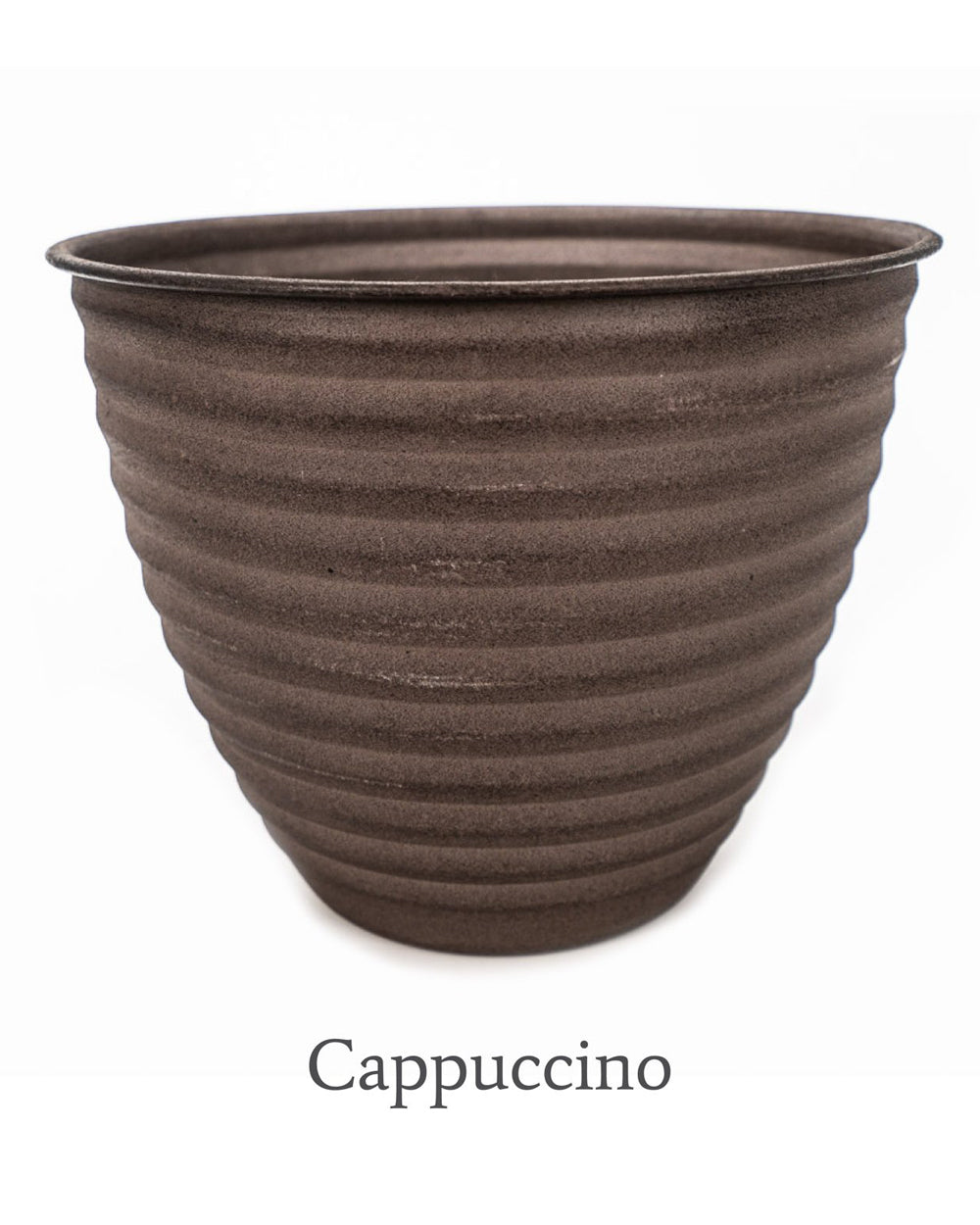 Robert Allen Woodsdale IronStone Plant Pot 10 Inch Cappucino
