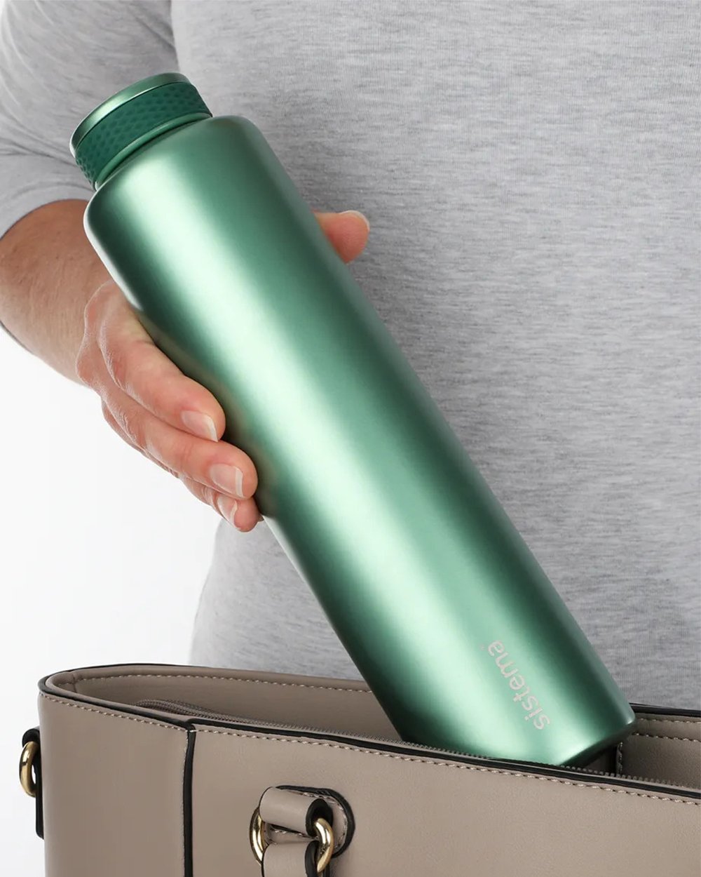 Sistema Chic Stainless Steel Dark Grey Bottle 600ML