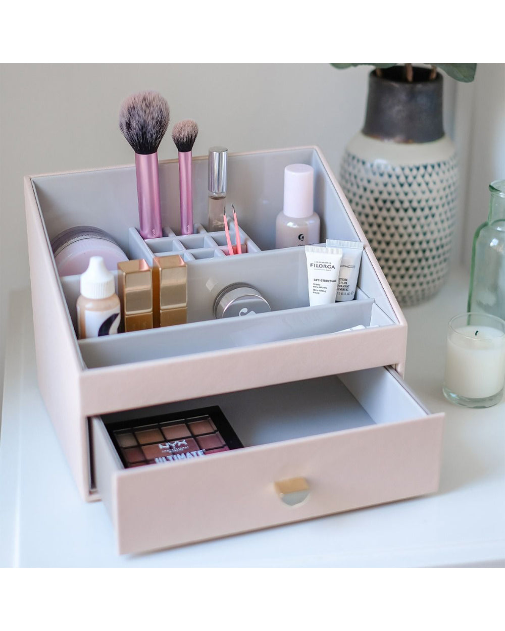 Stackers Makeup Organizer Caddy Blush Pink