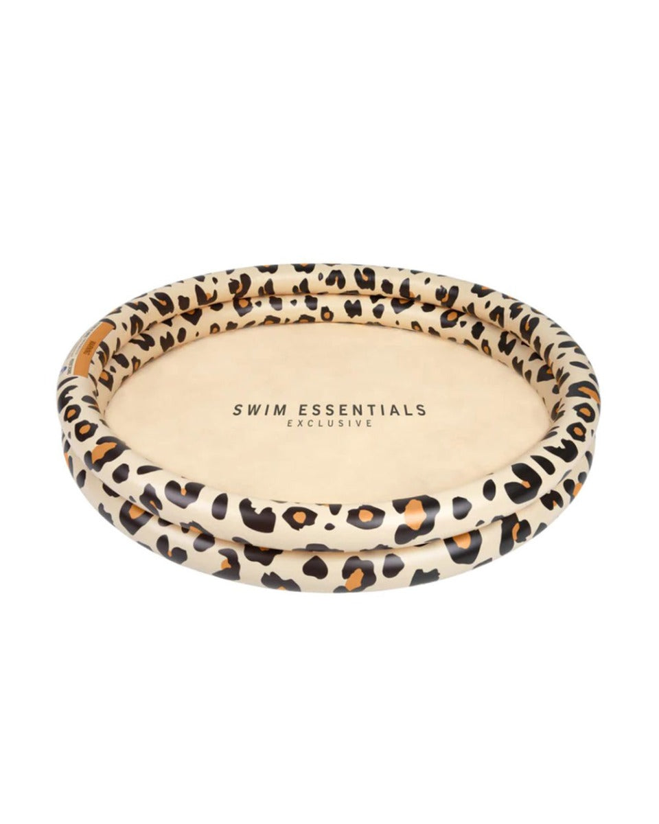 Swim Essentials Beige Leopard Printed Children's Pool 100cm 2 Rings