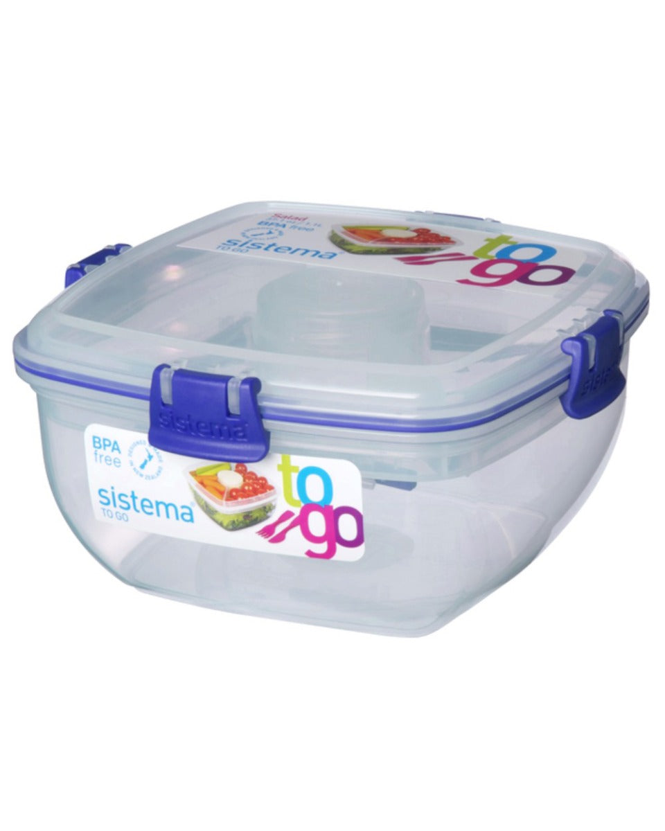 Sistema Salad To Go 1.1L Purple Clip