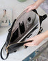 Stackers Laptop Bag Black Saffiano