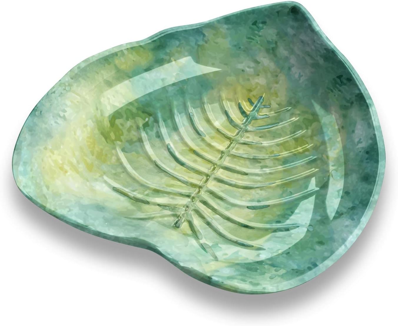 Tarhong Tropical Leaf Green Bamboo, Tidbit Bowl 5.5 x 5.75 inch