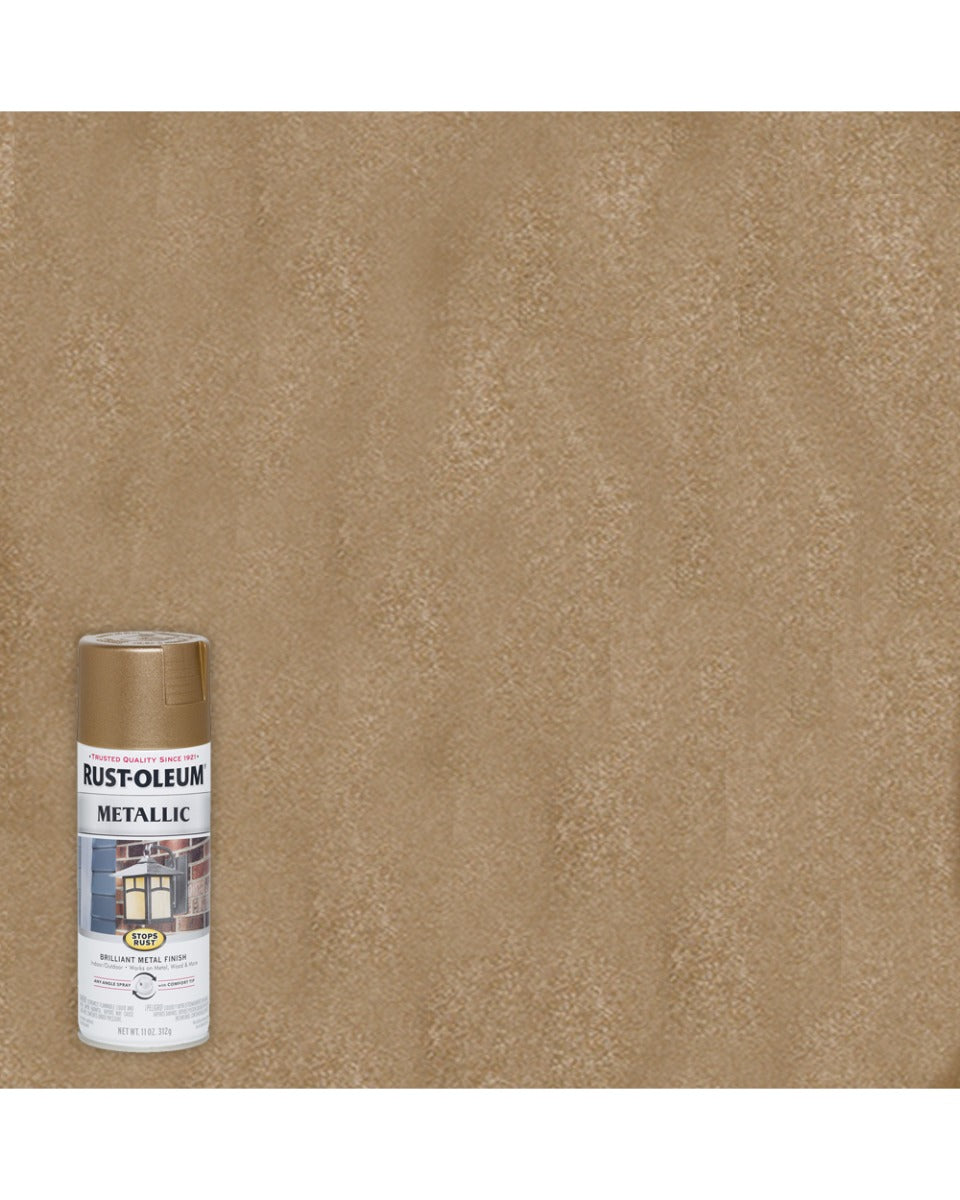 RustOleum Metallic Spray Antique Brass 11Oz