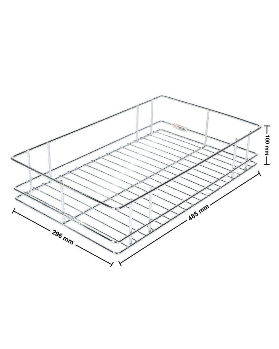 Tansel Pantry Pull Out Drawer with Slides L 296 x H 100 x W 485 mm