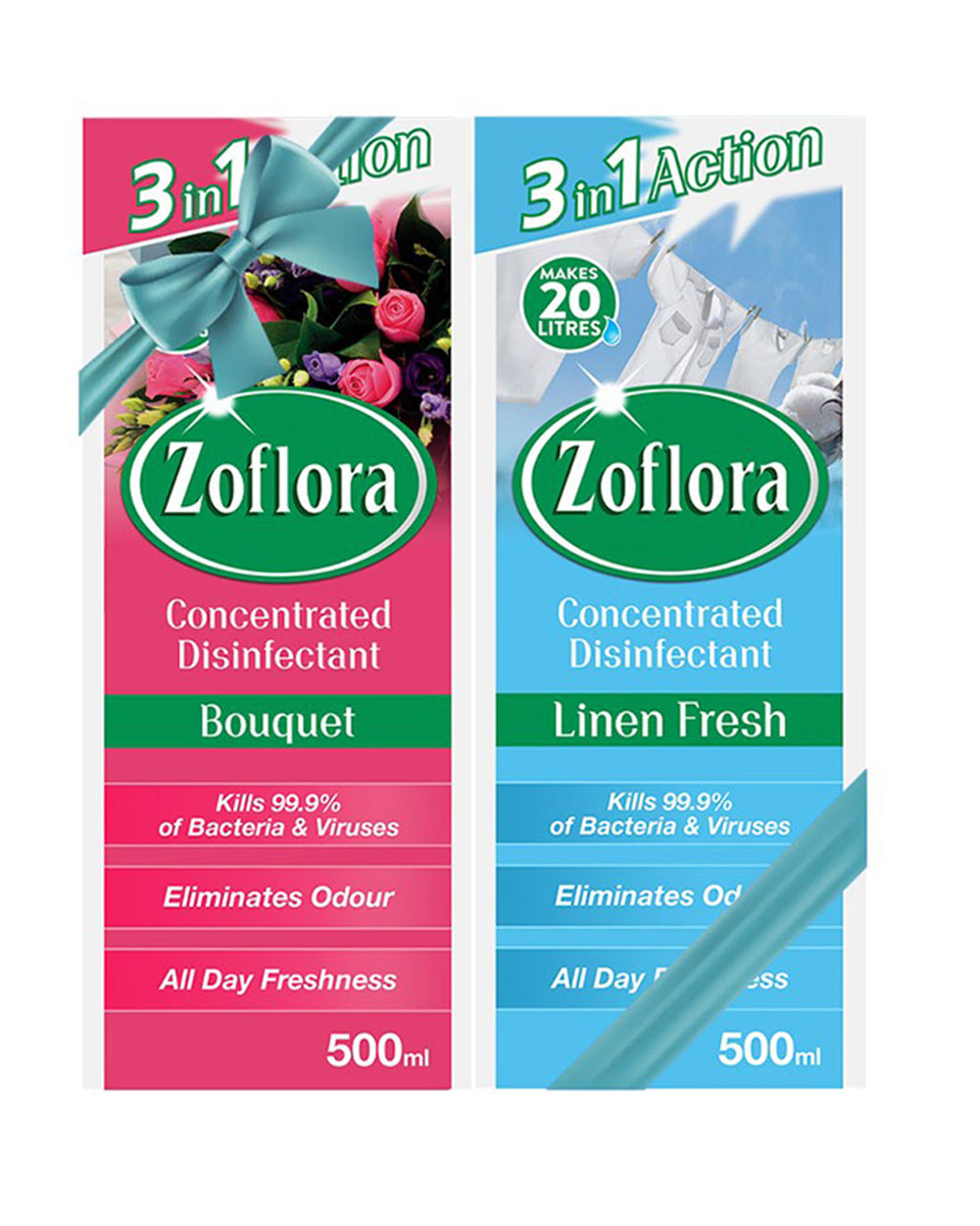 Zoflora 500ML Linen Fresh & Bouqet Combo Pack