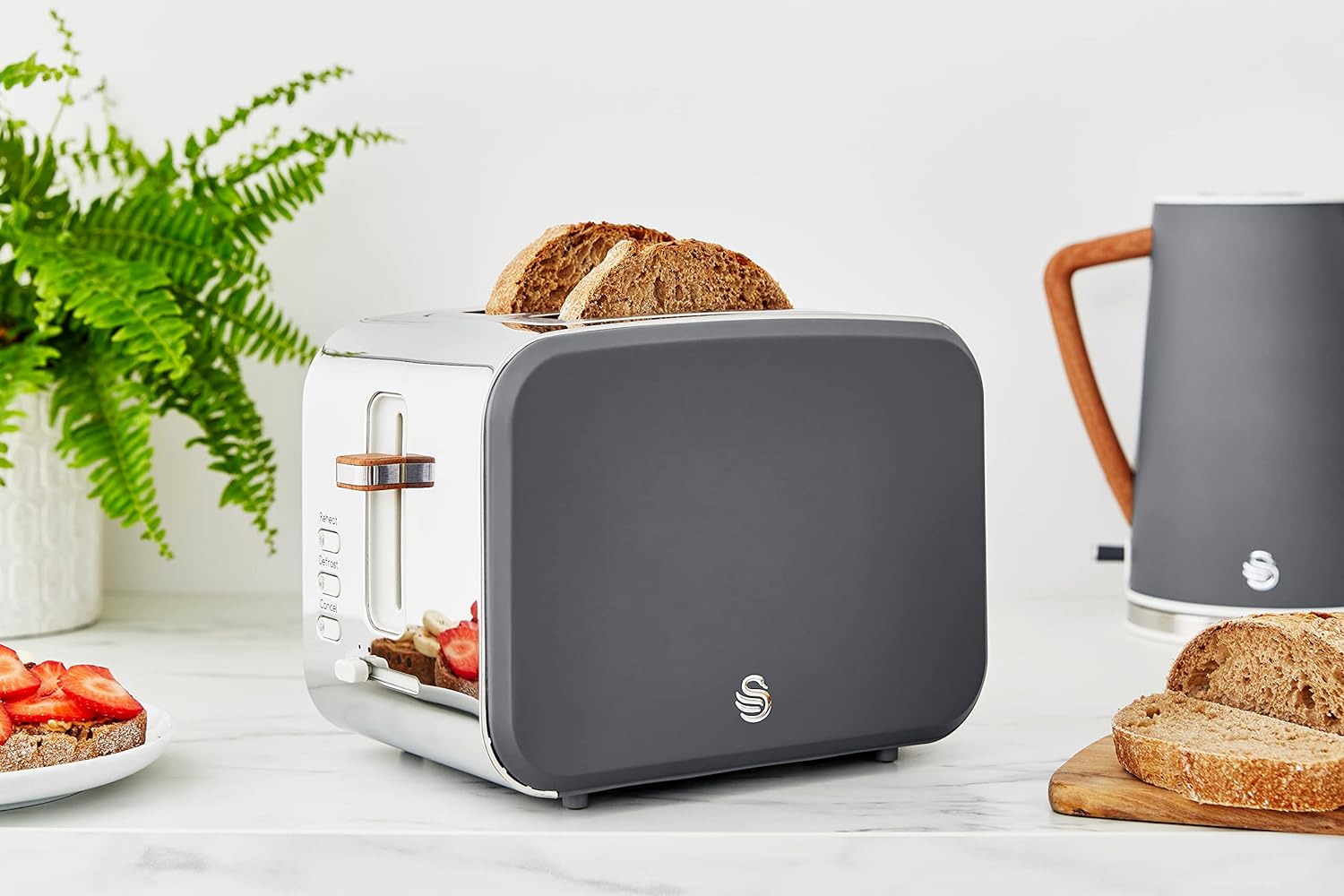 Swan Nordic Toaster 2 Slice Grey