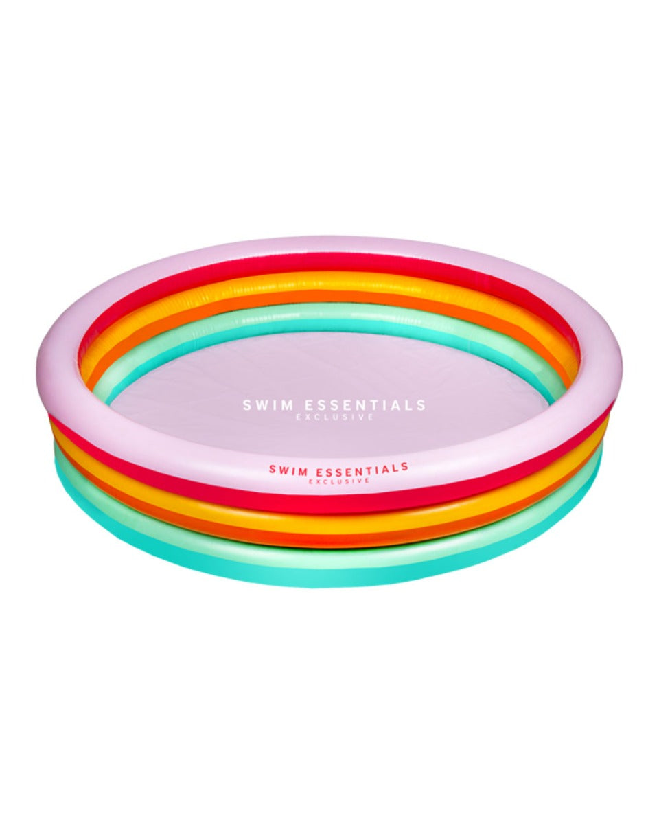 Swim Essentials Rainbow Printed Children's pool 150cm 3 Rings