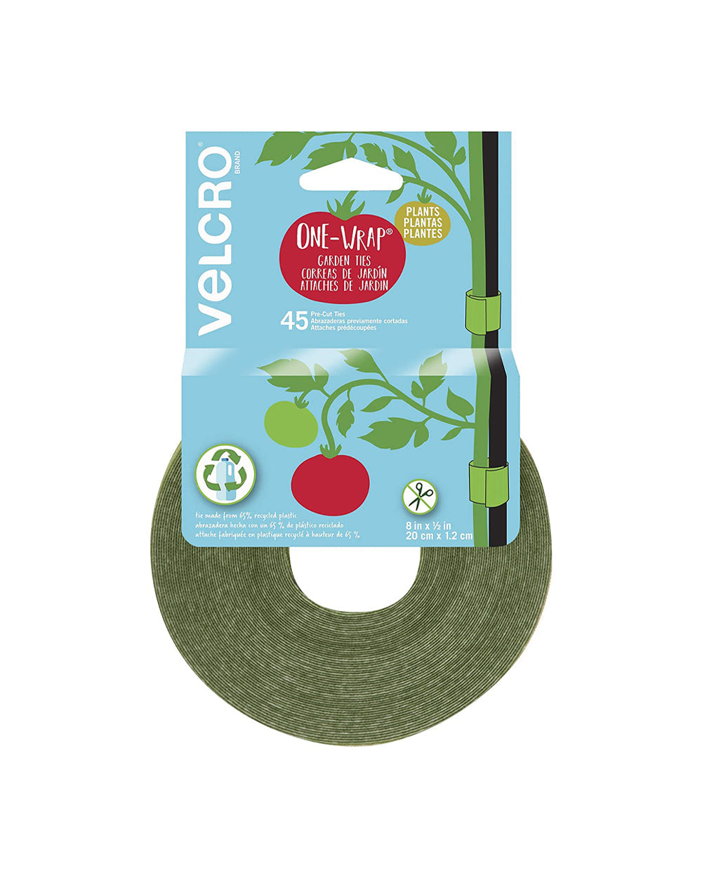 Velcro One Wrap Garden Ties 8 x 0.5 inch