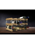 RTA Galvanized Steel & Light Oak Assembled 12 Bottel Wine Rack