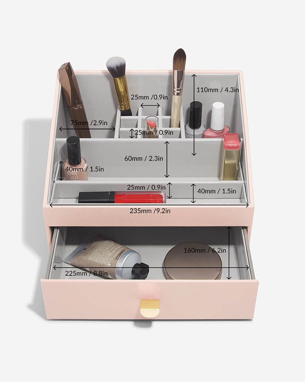 Stackers Makeup Organizer Caddy Blush Pink