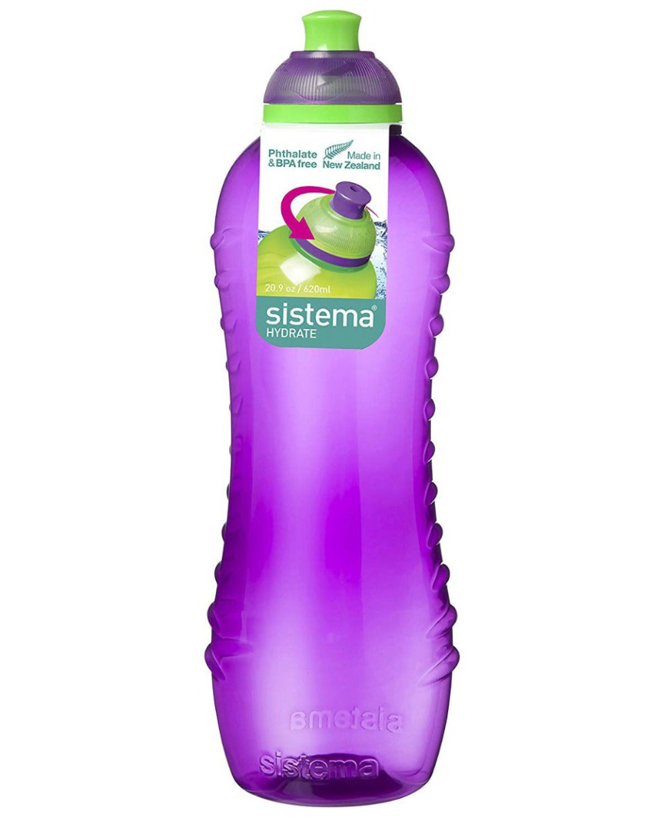 Sistema 460ml Squeeze Water Bottle Purple