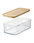 Rosanna Pansino Recycled Plastic Crisp 6 x 12.5 inch Bin with Wood Lid