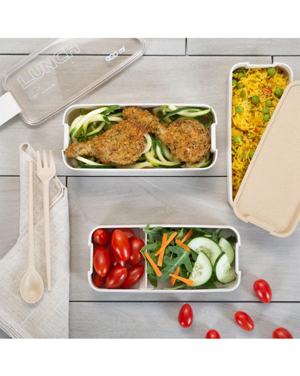 Simplify 900ML 8 Pieces Stackable Bento Box Set Assorted 1 Set