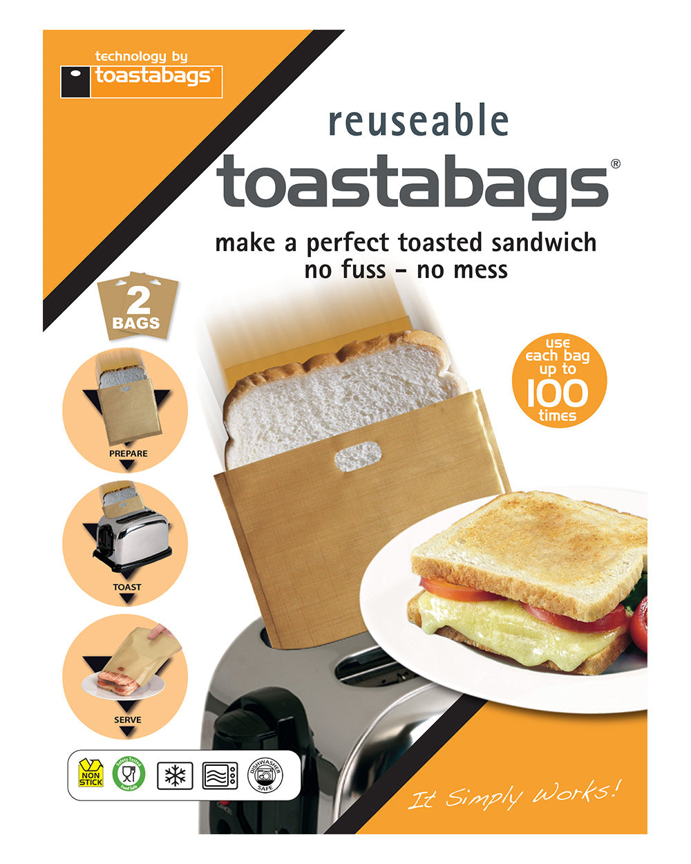 Toastabags Gold 100 Use 2 Pack