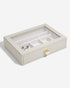 Stackers Classic Ring & Bracelet Drawer with Glass Lid Pebble Oatmeal