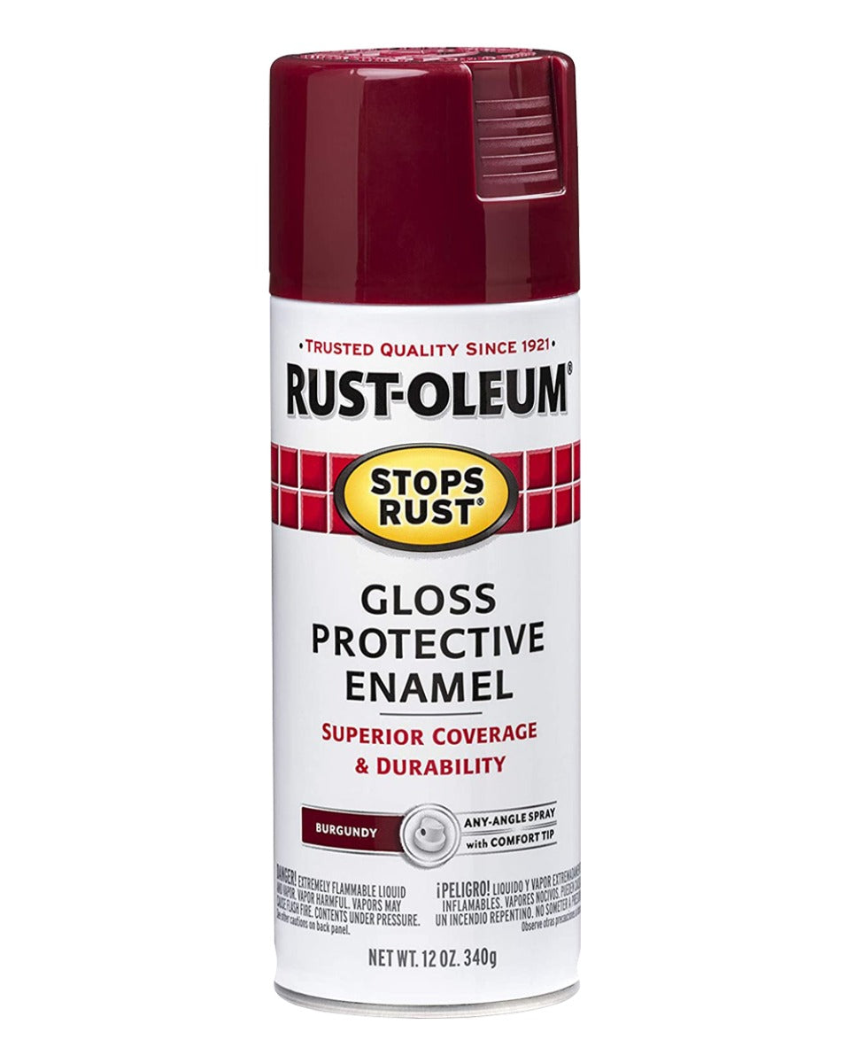 RustOleum Stops Rust Gloss Burgundy 12 Oz