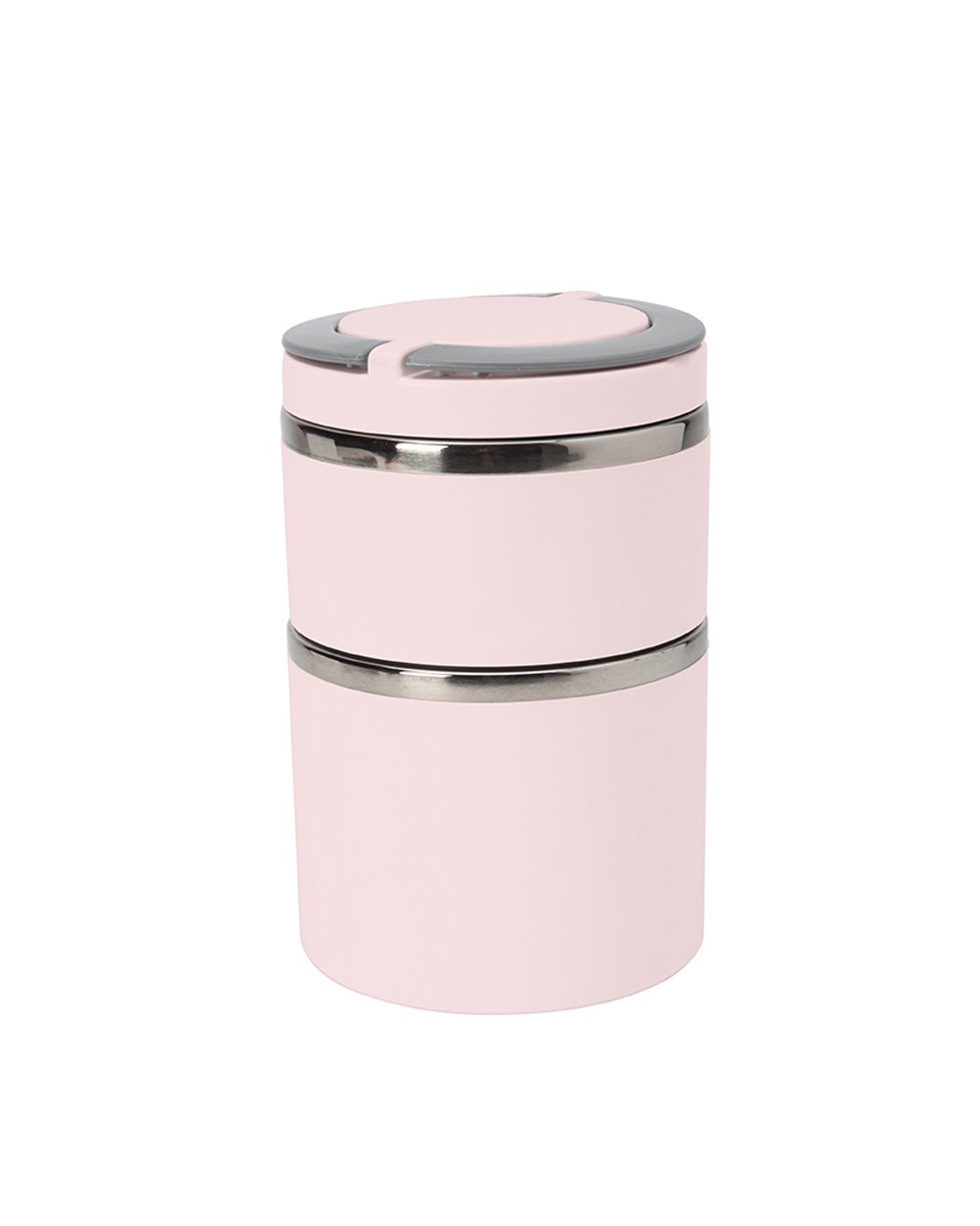 Simplify 32oz Round Twist 2 Tier Stainless Steel Insulated Lunch Box Assorted 1 Piece
