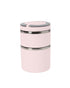 Simplify 32oz Round Twist 2 Tier Stainless Steel Insulated Lunch Box Assorted 1 Piece