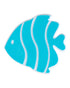 Wenko Anti Slip Sticker Fish Light Blue Pack of 5