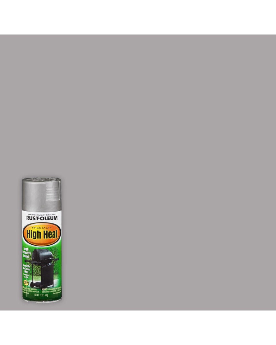 RustOleum High Heat Enamel Spray Silver 12Oz