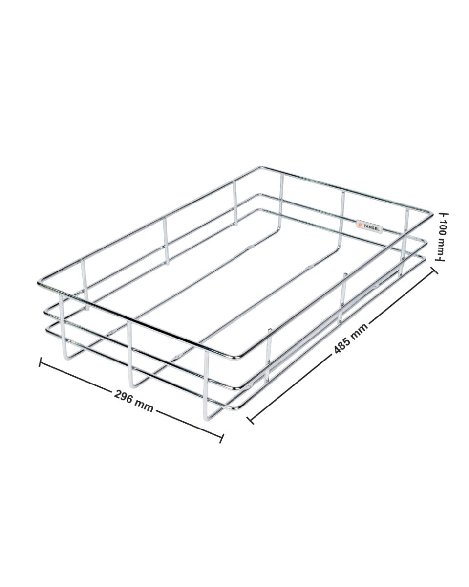 Tansel Wardrobe Pull Out Drawers with Slides L 296 x 100 x W 485 mm
