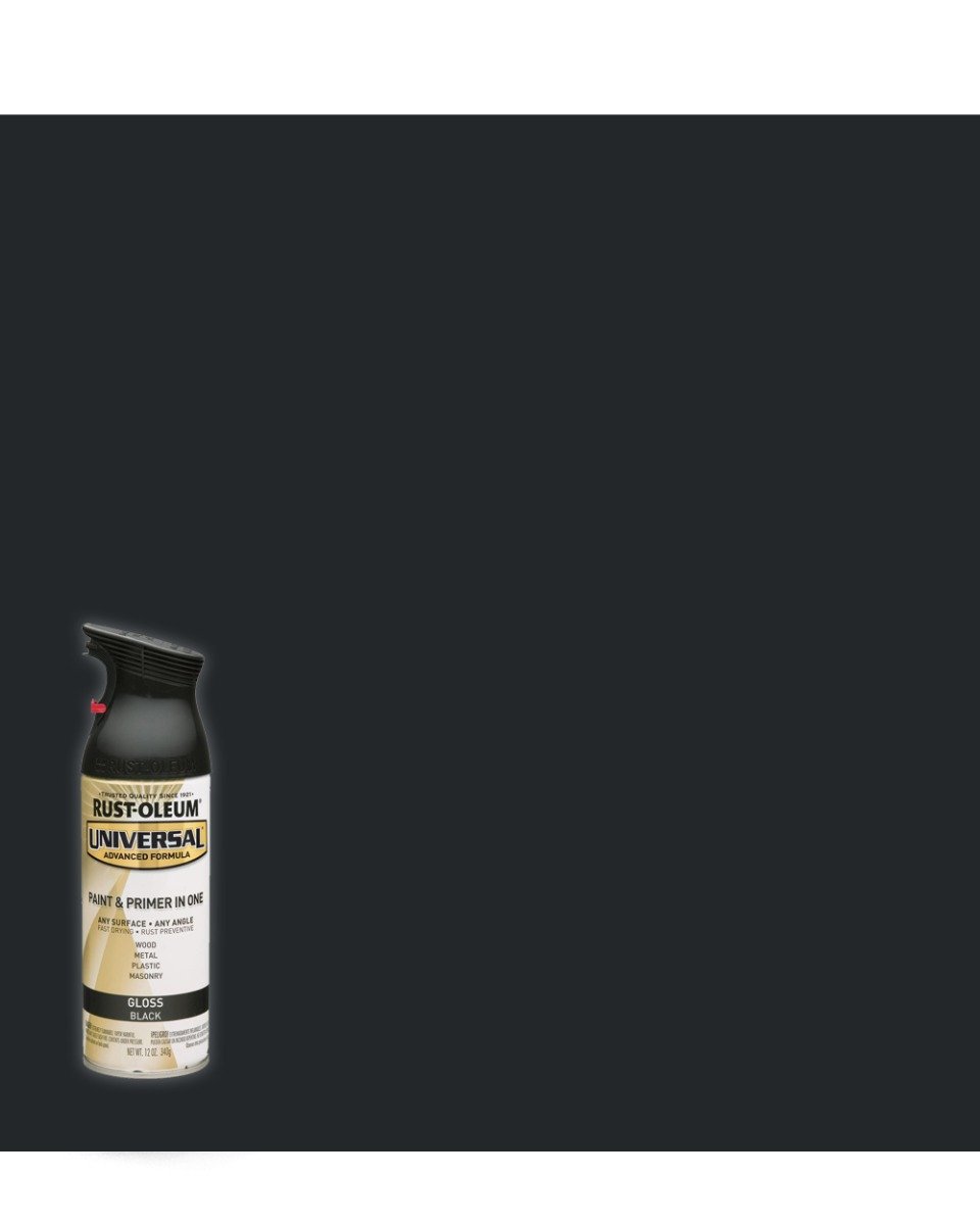RustOleum Universal Spray Gloss Black 12Oz