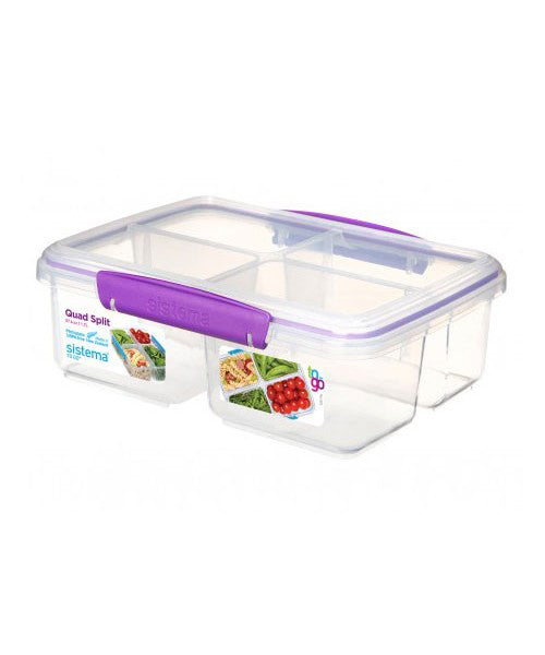 Sistema Quad Split To Go 1.74L Purple Clip