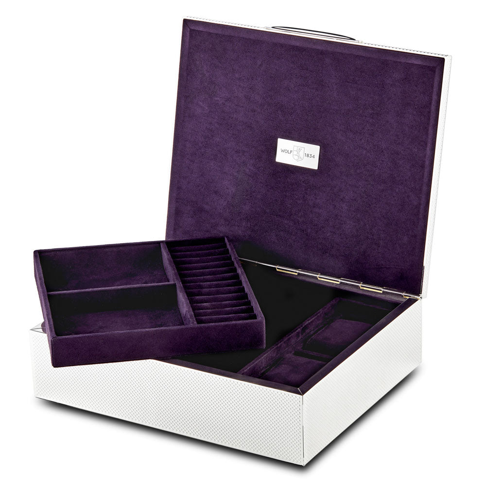 Wolf Silver Watch Jewelry and Legacy Box Silver