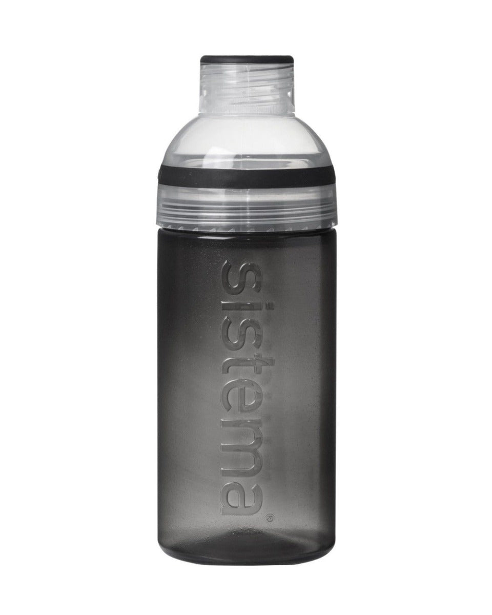 Sistema 580ml Trio Water Bottle Black