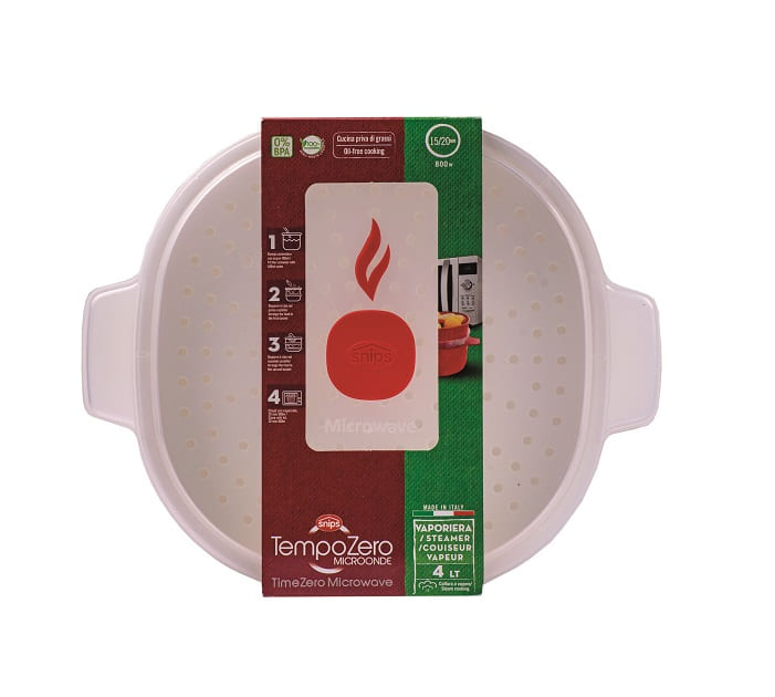 Snips Microwave 2 Tray Dish Steamer 4 Liter
