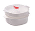 Snips Microwave 2 Tray Dish Steamer 4 Liter