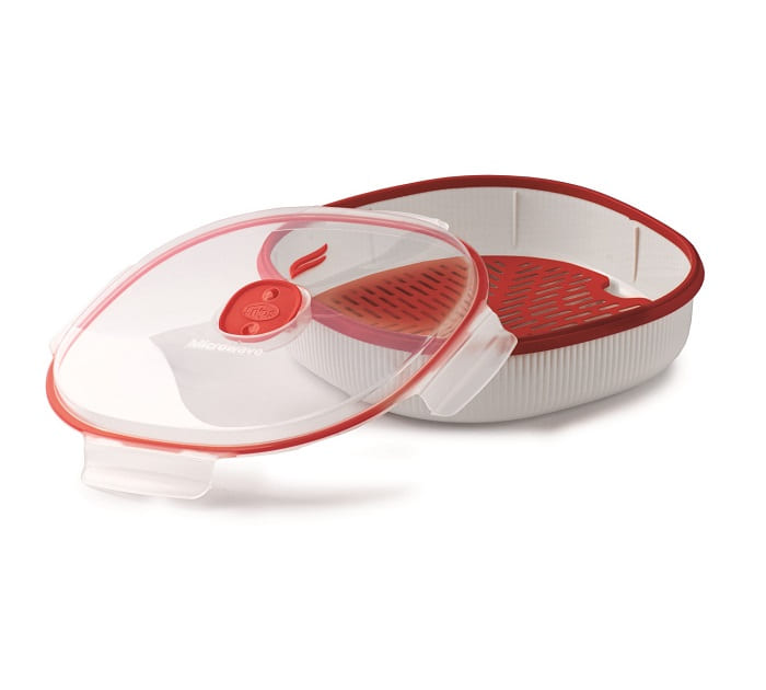 Snips Microwave Airtight 1Tray Dish Steamer 2 Liter
