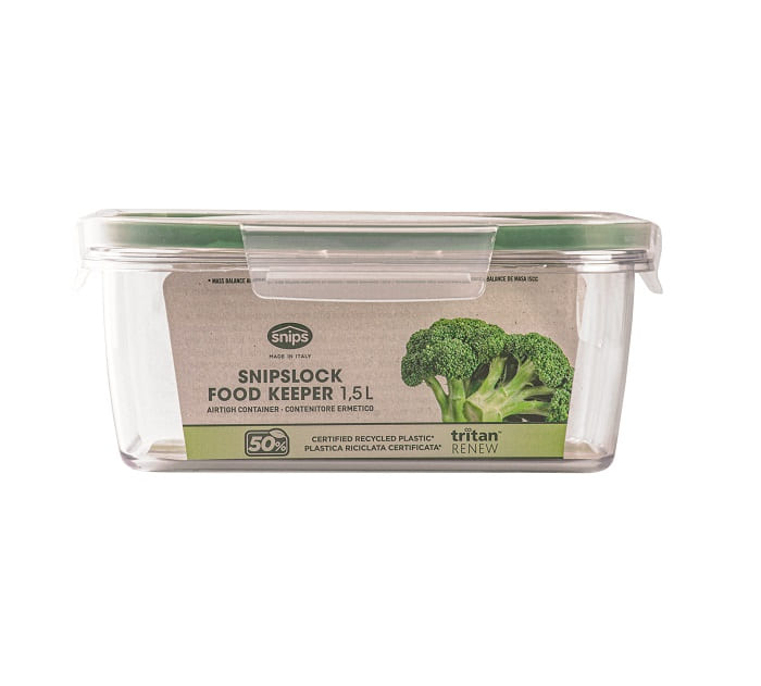 Snips Tritan Renew Airtight Rectangular Lunch Box 1.5 Liter With PP Fork & Kinfe